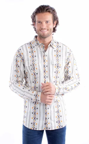 Scully Mens Dobby Stripe Natural 100% Cotton L/S Shirt Fashion Layer Scully Mens Dobby Stripe Natural 100% Cotton L/S Shirt Trendy Vibes Modern Fit