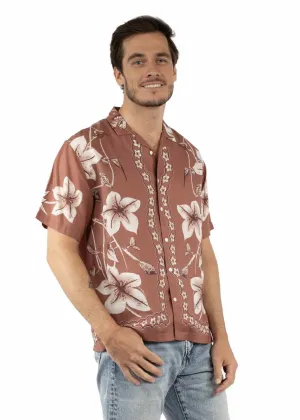 Scully Mens Hawaiian Orchid Print Brown 100% Viscose S/S Shirt Chic Options Scully Mens Hawaiian Orchid Print Brown 100% Viscose S/S Shirt Breathable Cotton Adjustable Cuff Closure