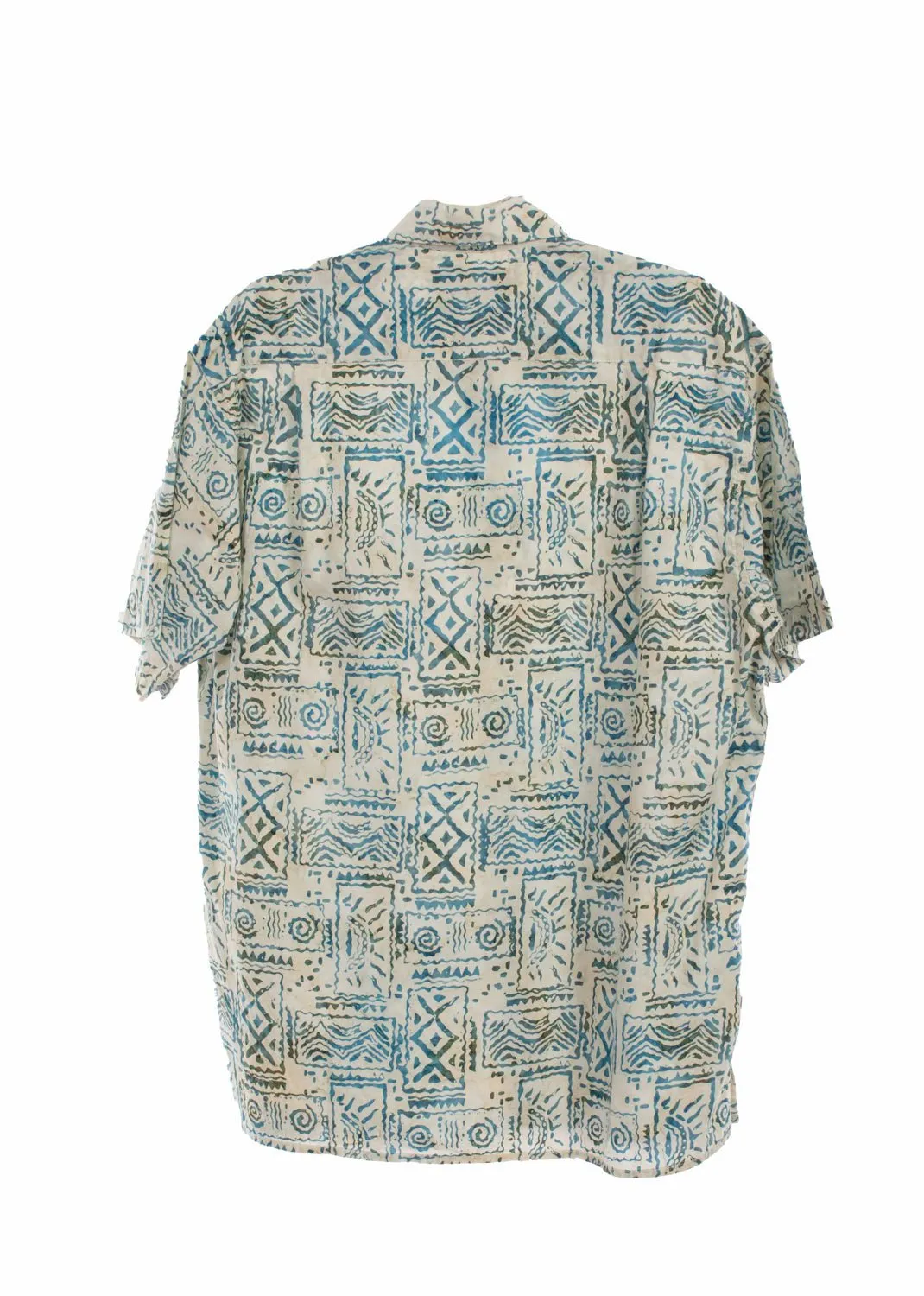 Everyday Wear Scully Mens Special Batik Off White 100% Cotton S/S Shirt
