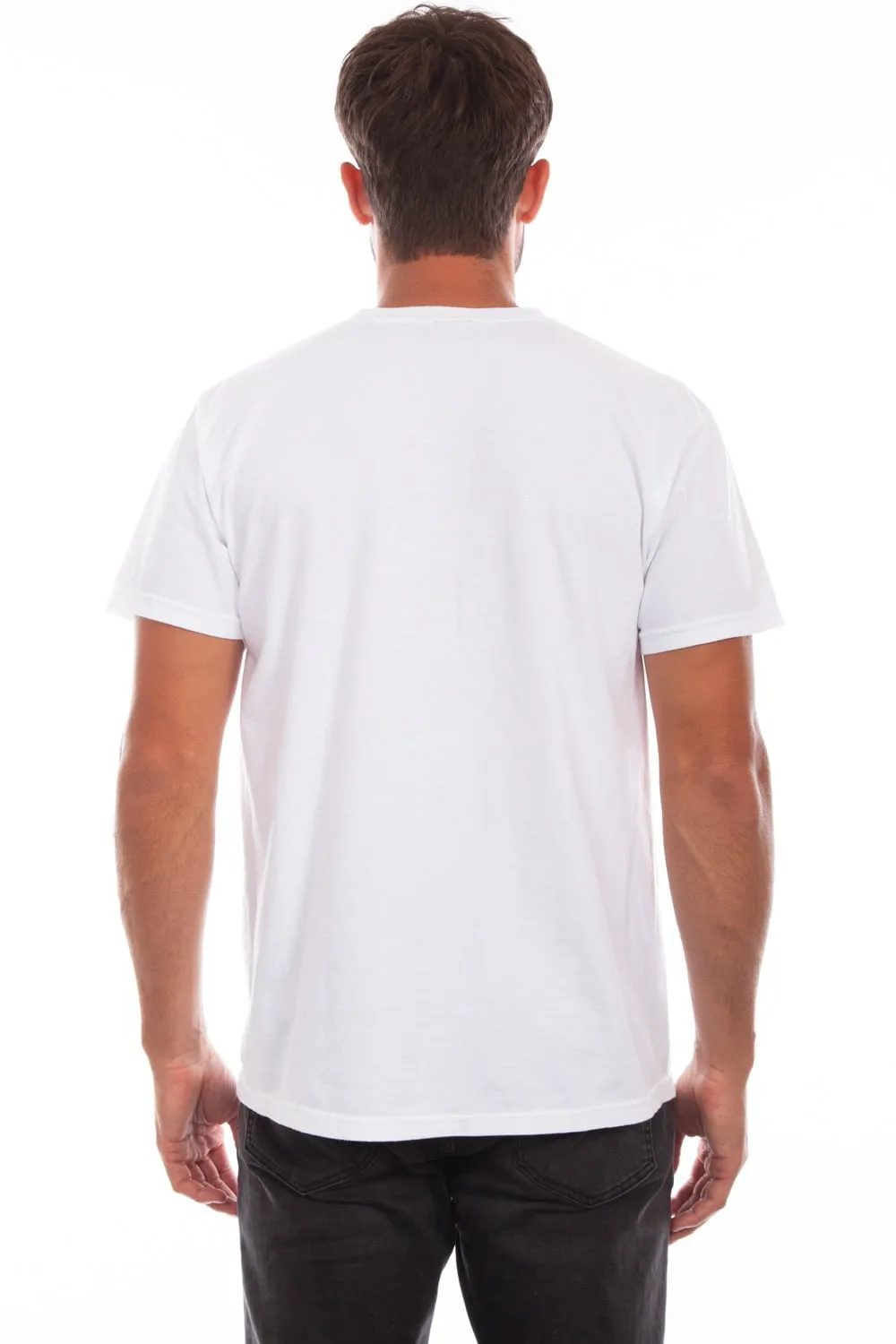 Sleek Fit Smart Appearance Scully Mens White 100% Cotton Crew S/S T-Shirt