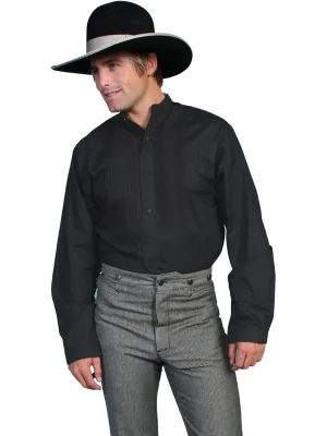 Scully RangeWear Mens Black 100% Cotton Gambler L/S Western Shirt Built In Loop Hypoallergenic Lining Sporty Layer Scully RangeWear Mens Black 100% Cotton Gambler L/S Western Shirt