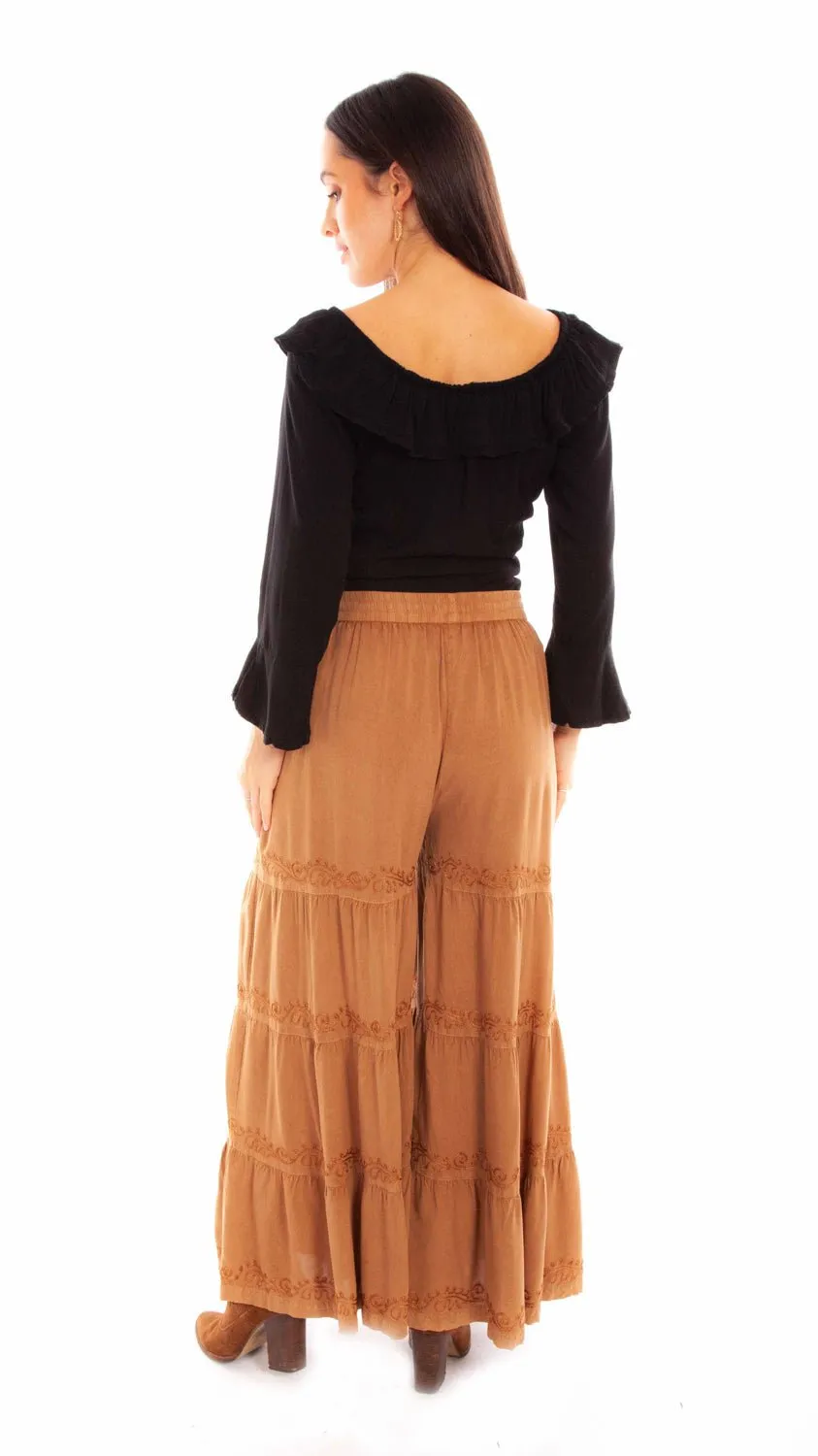 Scully Womens Beige Rayon Palazzo Pants Shopping Day Vibrant Office Wear Trendy High Quality