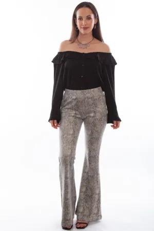Scully Womens Beige Snake Polyester Snakeskin Bell Pants Travel Ready Plain Favorite Scully Womens Beige Snake Polyester Snakeskin Bell Pants