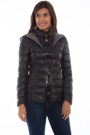Scully Womens Black Leather Ribbed Jacket Perfect Balance Refined Detail Scully Womens Black Leather Ribbed Jacket
