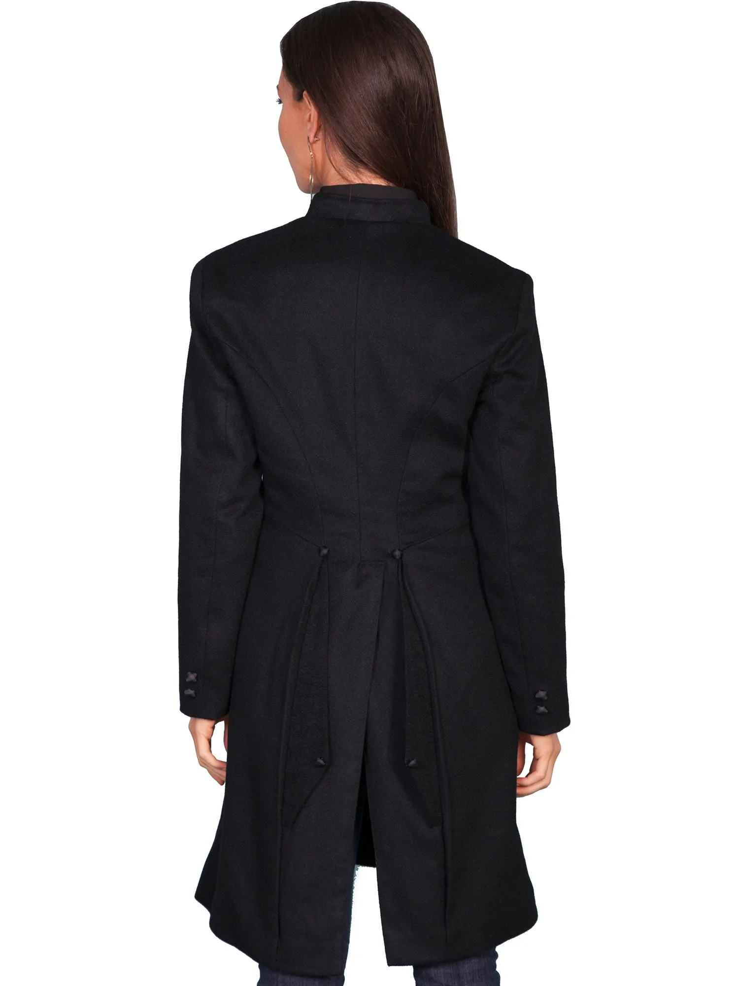 Scully Womens Black Wool Blend Heritage Frock Coat Easy Routine