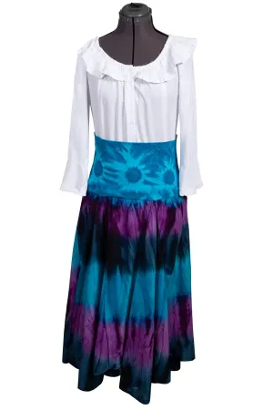 Scully Womens Blue 100% Cotton Tie Dye Skirt Trendy Energy Smooth Form Scully Womens Blue 100% Cotton Tie Dye Skirt