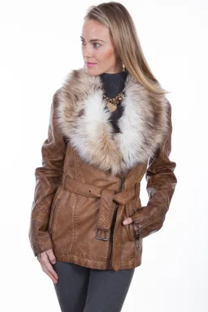 Scully Womens Brown Polyester Faux Fur Jacket 24/7 Ready Scully Womens Brown Polyester Faux Fur Jacket Sustainable Trend Setter Versatile Sunny Vibes Teen Outfit Summer Vibes