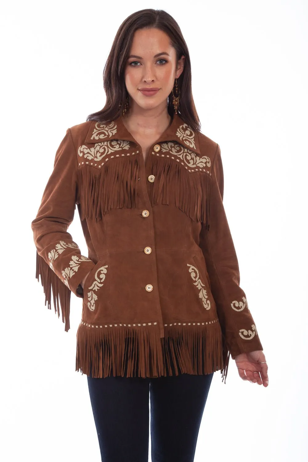 Durable Eco Friendly Winter Warmth Durable Scully Womens Cinnamon Leather Western Fringe Jacket XXL