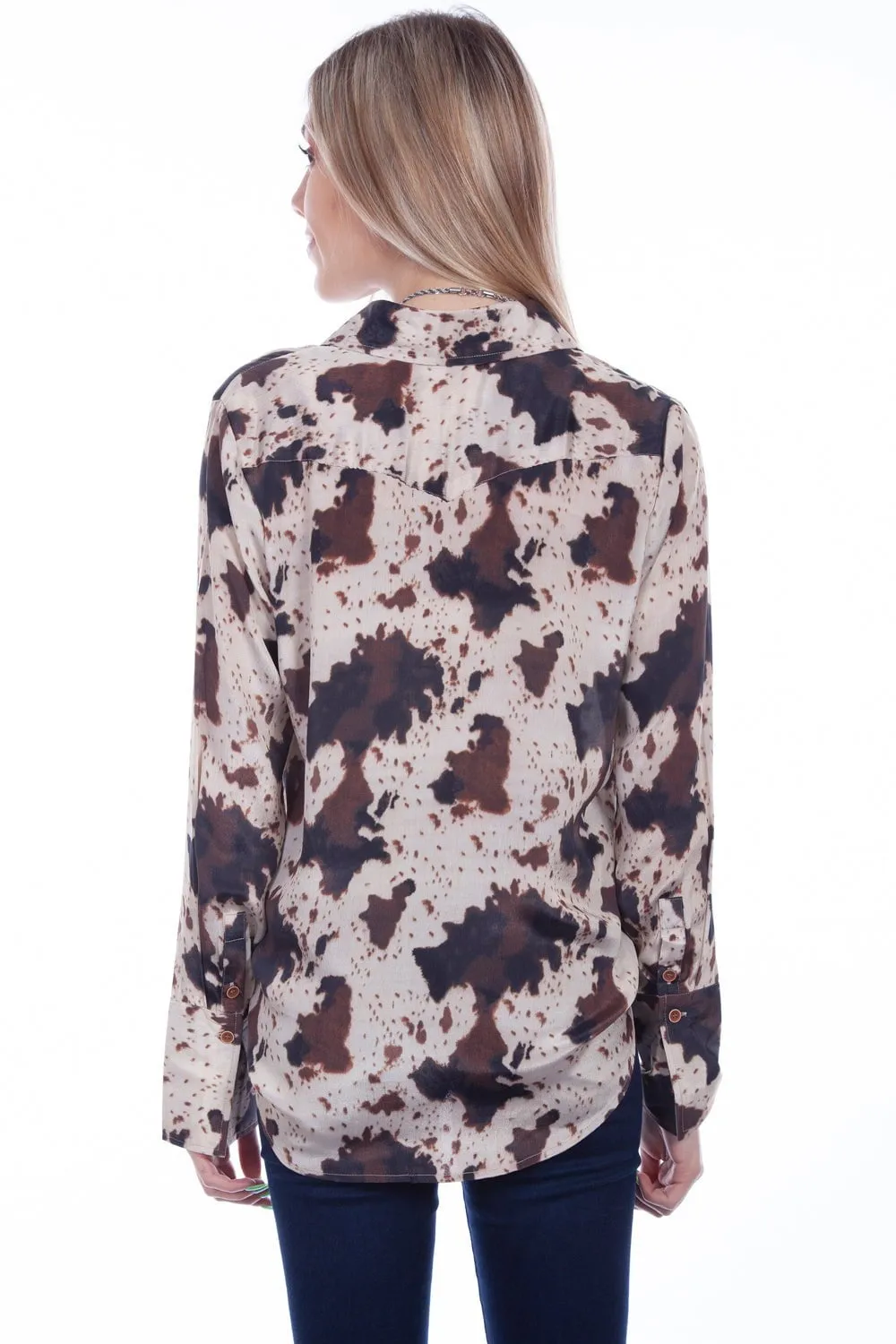 Smooth Texture Scully Womens Cow Polyester Western L/S Blouse