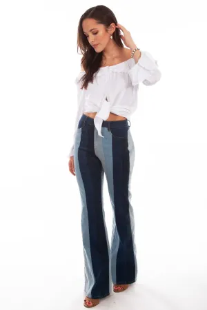 Scully Womens Denim Cotton Blend Multi Panels Jeans Urban Form Total Comfort Scully Womens Denim Cotton Blend Multi Panels Jeans