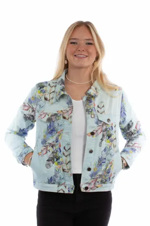Scully Womens Feather Color Pops Pastel Blue Cotton Blend Cotton Jacket Urban Craft Relaxed Style City Walk Trend Setter Fast Match Scully Womens Feather Color Pops Pastel Blue Cotton Blend Cotton Jacket