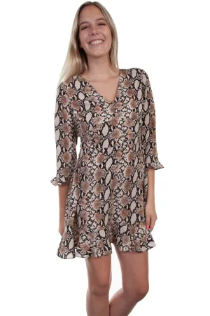 Scully Womens Python Polyester S/S Dress Unique Shape Sustainable Evening Stroll Casual All Occasion Scully Womens Python Polyester S/S Dress