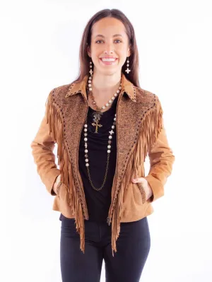 Scully Womens Rodeo Fringe Tan Leather Leather Jacket Feather Feel Scully Womens Rodeo Fringe Tan Leather Leather Jacket Subtle Texture Outdoor Enthusiast Sunny Vibes Teen Outfit