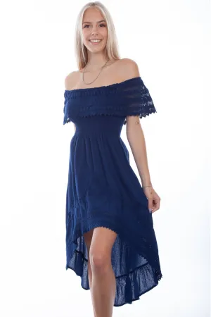 Scully Womens Royal 100% Cotton Oversize Lace S/S Dress Iconic Flow Scully Womens Royal 100% Cotton Oversize Lace S/S Dress Garment Dyed Texture
