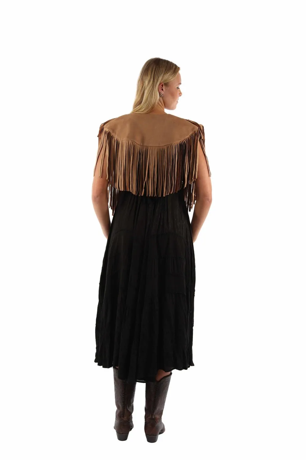 Scully Womens Short Fringe Shawl Tan 100% Polyester Sweater Wrap Traveler Gear Sustainable Active Outfit
