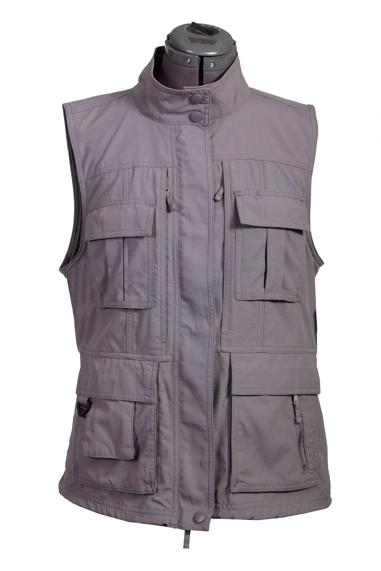 Premium Professional Wear Unisex Wear Street Cool Scully Womens Silver Nylon Multi-Pocket Vest