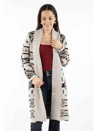 Scully Womens Southwestern Flare Multi-Color 100% Acrylic Cardigan Sweater Trendy Design Scully Womens Southwestern Flare Multi-Color 100% Acrylic Cardigan Sweater Plain style