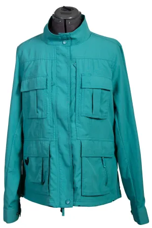 Scully Womens Teal Nylon Multi-Pocket Jacket Functional Wear Scully Womens Teal Nylon Multi-Pocket Jacket Casual Vibe Traveler Gear Nature Lover Night Out
