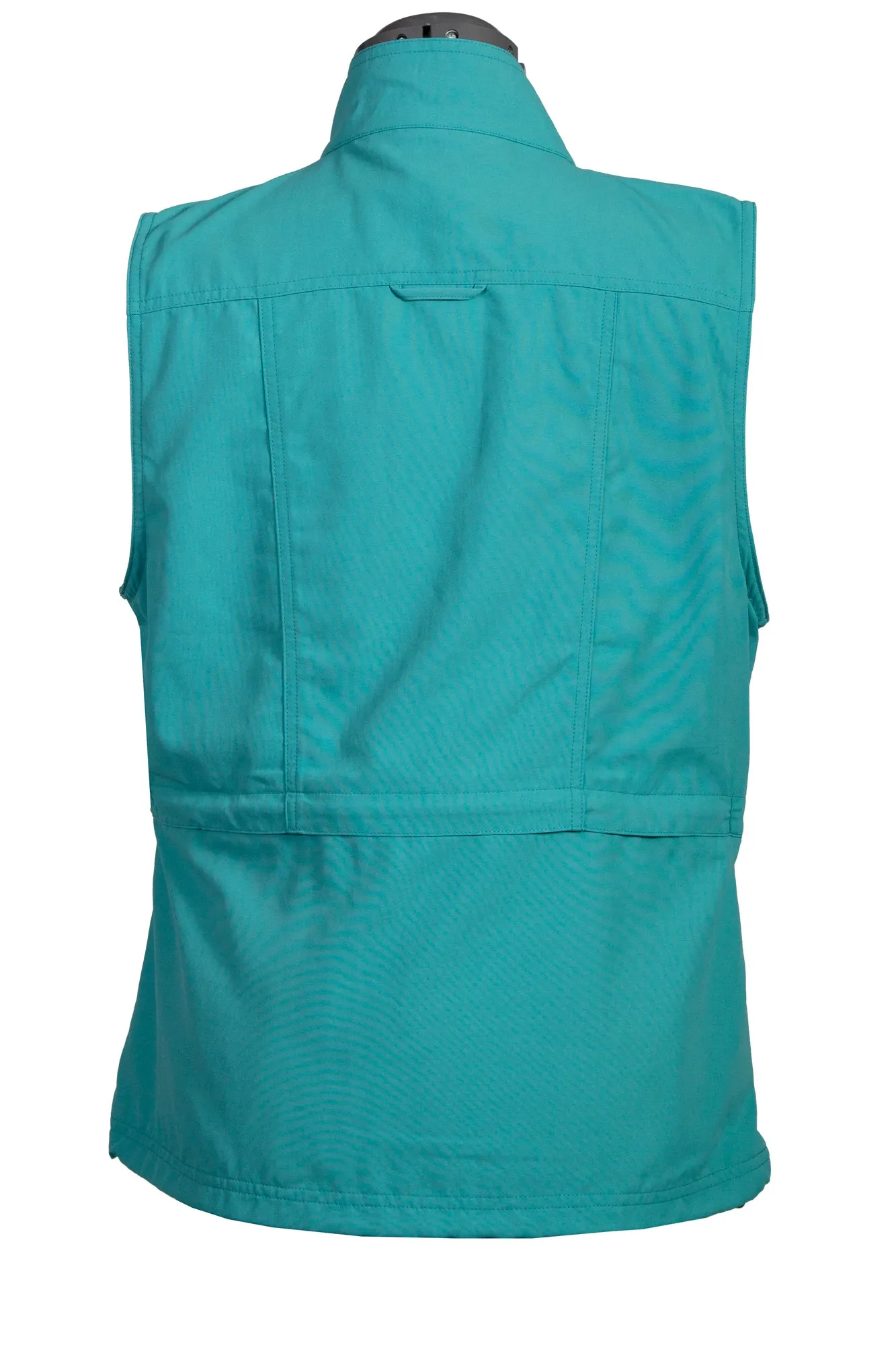 Scully Womens Teal Nylon Petite Pocket Vest Simple Aesthetic