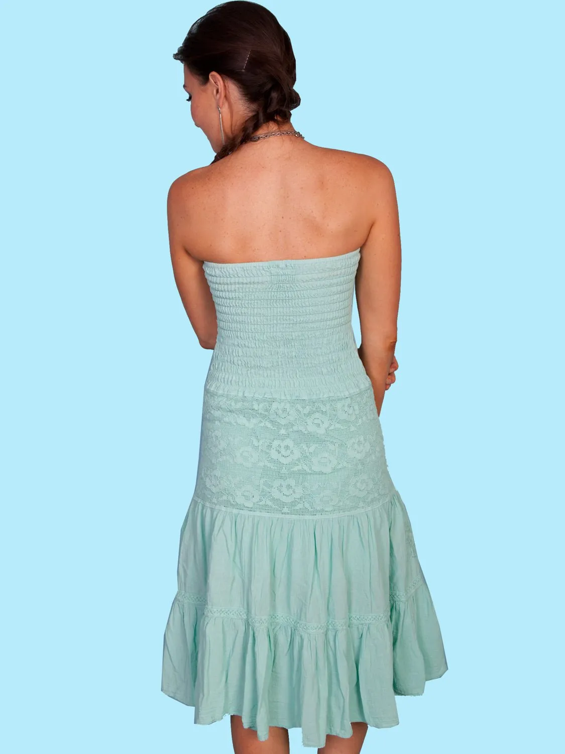 Urban Ready Neat Look Scully Womens Tube Top Mint 100% Cotton S/L Dress