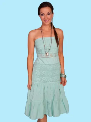 Scully Womens Tube Top Mint 100% Cotton S/L Dress Performance Cut Scully Womens Tube Top Mint 100% Cotton S/L Dress Smart Style Low Maintenance Fabric