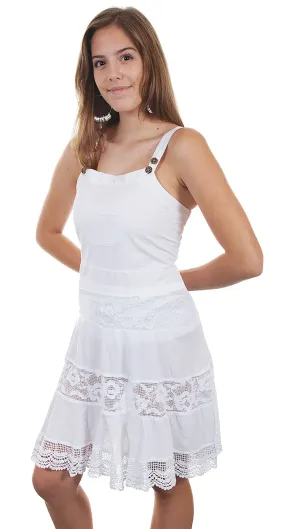Scully Womens White 100% Cotton Front Pocket S/L Dress For Every Day Artist Vibe Weekend Warrior Gym Ready Everyday Ready Scully Womens White 100% Cotton Front Pocket S/L Dress