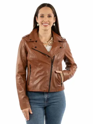 Scully Womens Wide Notched Collar Tan Lamb Leather Leather Jacket Versatile Aura Scully Womens Wide Notched Collar Tan Lamb Leather Leather Jacket Premium Outdoor Enthusiast Road Trip Casual Friday Home Comfort