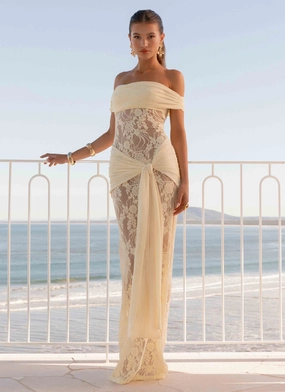 sculpted look Gracie Twist Maxi Dress - Yellow Crisp Finish Street Ready Gracie Twist Maxi Dress - Yellow
