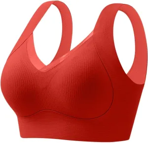 Seamless Mesh Sports Bras for Women Wirefree Comfortable Breathable Full Coverage Push Up Bralettes