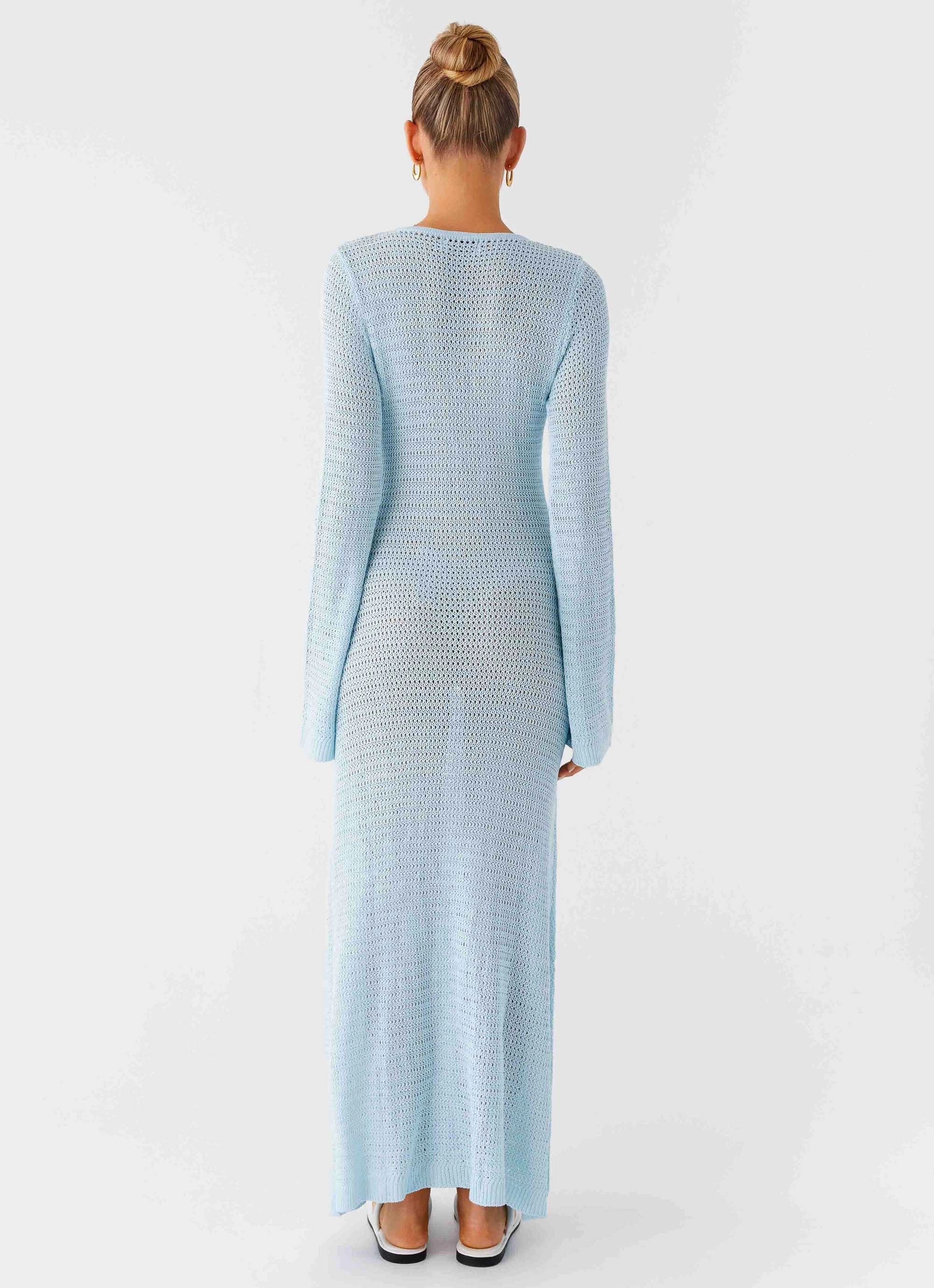 Seascape Chochet Maxi Dress - Blue Mood Edge