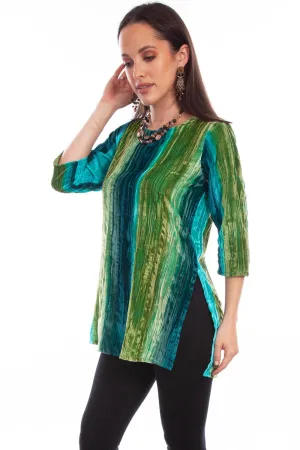 Self Cleaning Fabric Scully Womens Vibrant Velvet Teal Nylon Viscose S/S Tunic Scully Womens Vibrant Velvet Teal Nylon Viscose S/S Tunic Flatlock stitching Short Sleeve