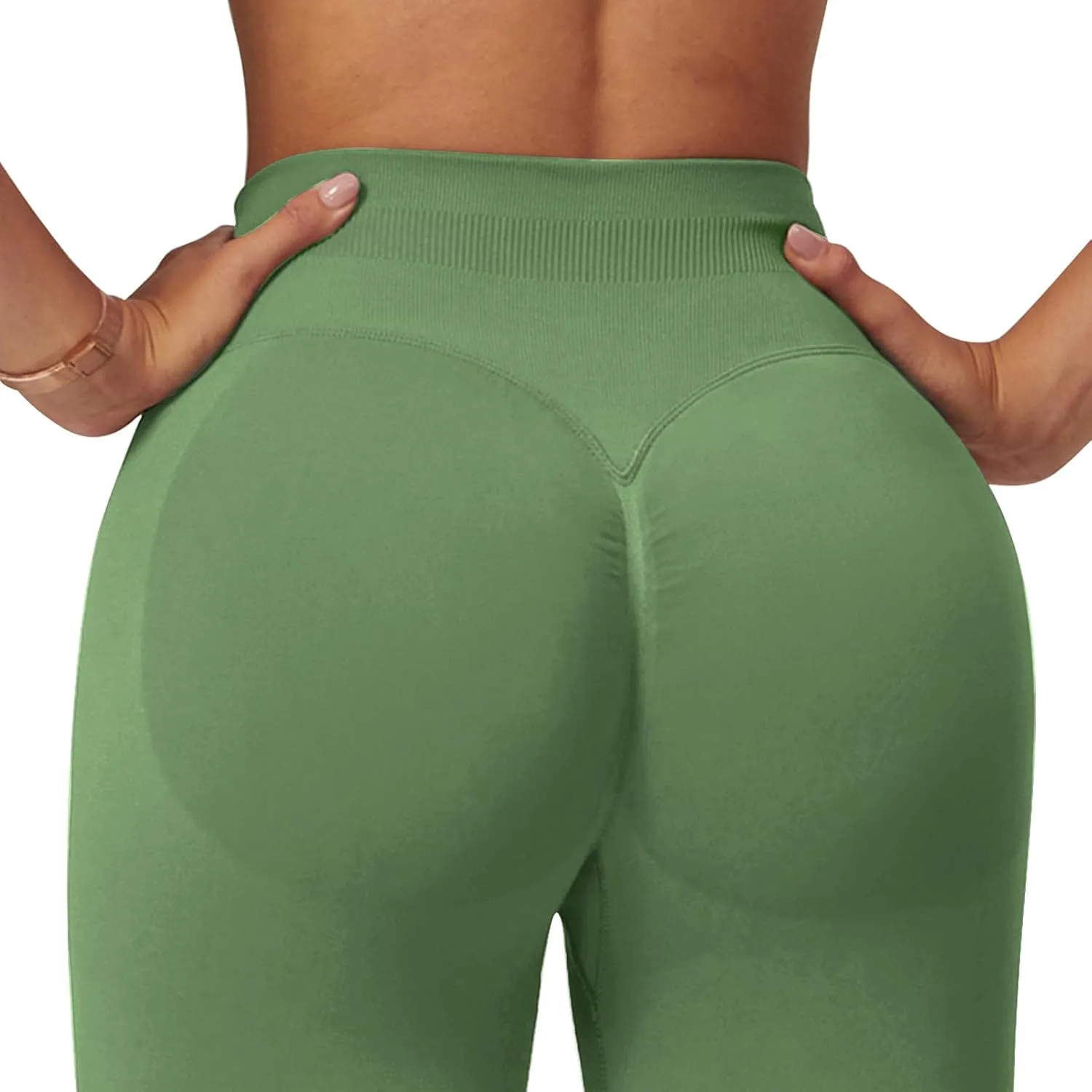 SENBAN Women's High Waisted Leggings Seamless Workout Gym Yoga Pants Tummy Control Smile Contour Activewear Tights