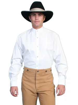 Sequined Accents Scully Mens White 100% Cotton Inset Bib L/S Shirt Scully Mens White 100% Cotton Inset Bib L/S Shirt Sporty Design