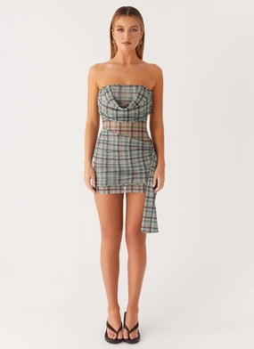 Seren Mini Dress - Cedar Check Classic Look Seren Mini Dress - Cedar Check All-Occasion Look CrinkleResistantWeave