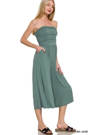 SERGIE DOUBLE LAYERED STRAPLESS TUBE TOP JUMPSUIT Sharp Craft Everyday Motion SERGIE DOUBLE LAYERED STRAPLESS TUBE TOP JUMPSUIT