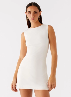 Shai Pearl Mini Dress - Ivory Exclusive Look Shai Pearl Mini Dress - Ivory Breathable Material Texture Mood