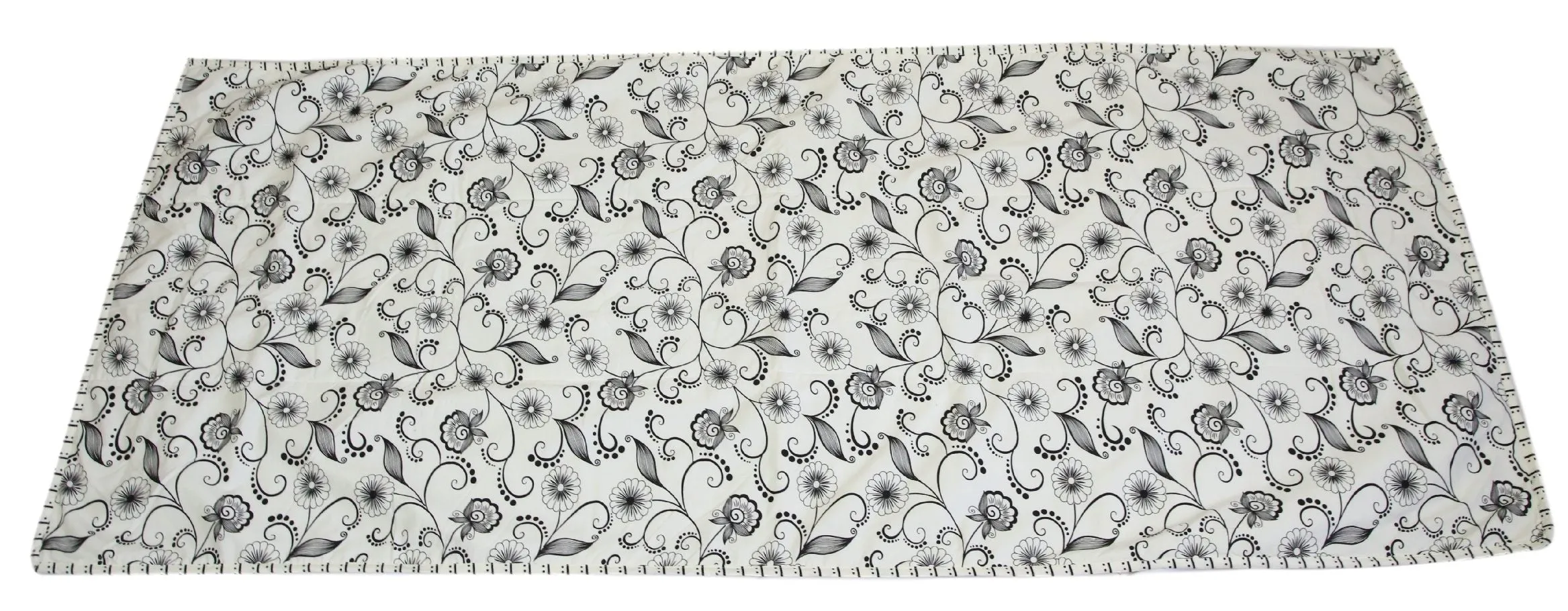 ShalinIndia Yogamat For Women And Girls Cotton Printed Reversible Cushioned,YMT01-2444,Cream,70X30 Inch