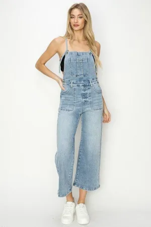 SHANNON CROP STRAIGHT OVERALLS S-XL Casual Chic Outfit Essential SHANNON CROP STRAIGHT OVERALLS S-XL