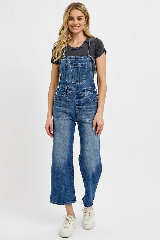 Foundation Piece Work Ready Earthy SHANNON CROP STRAIGHT OVERALLS S-XL