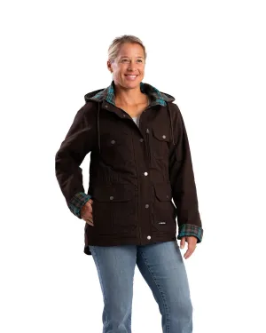 Shape Retain Berne Apparel Womens Softstone Duck Barn Dark Brown 100% Cotton Jacket Berne Apparel Womens Softstone Duck Barn Dark Brown 100% Cotton Jacket Fit And Easy Everyday Gym Ready
