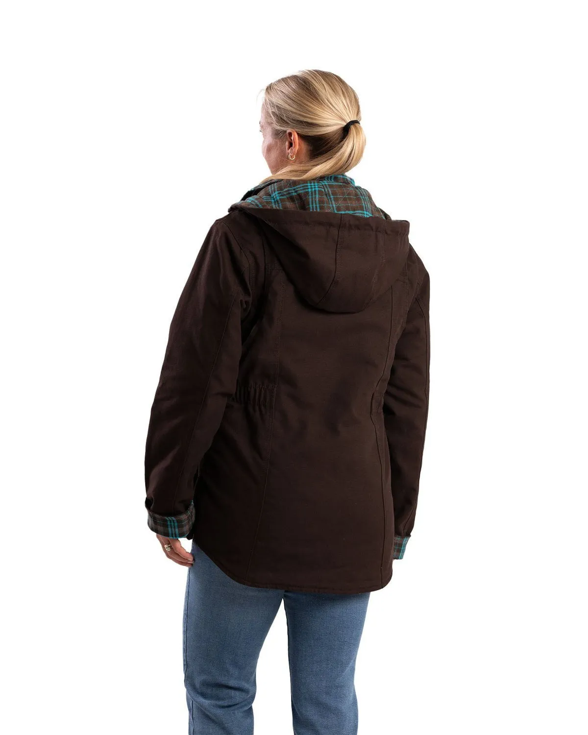 Berne Apparel Womens Softstone Duck Barn Dark Brown 100% Cotton Jacket Parent Style Trendy Breathable