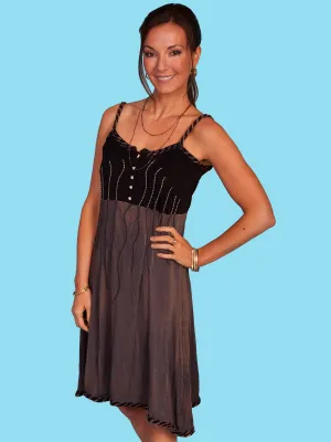 Shape Retain Scully Womens Black 100% Cotton Empire S/L Dress Perfect Fit Year Round Piece Scully Womens Black 100% Cotton Empire S/L Dress