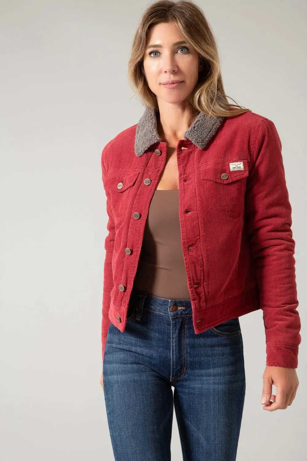 clean look Kimes Ranch Womens Winslow Sherpa Rust Cord 100% Cotton Jacket