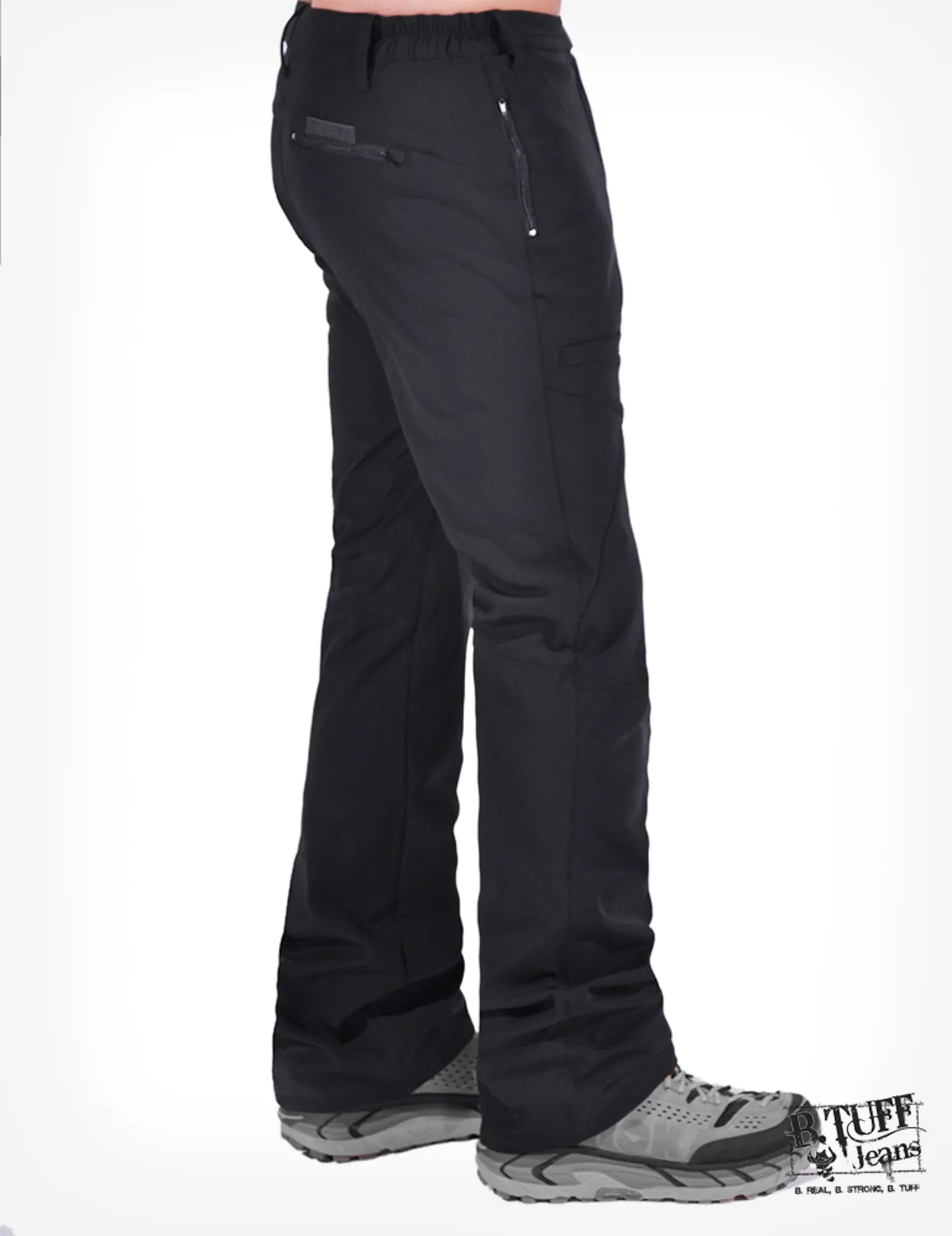 Mens Black Cotton Blend Jeans Work Hard Play Hard Outdoor Adventure Adult Fashion