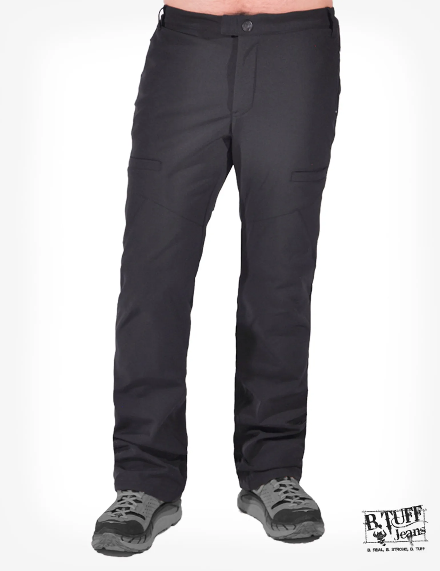 Mens Black Cotton Blend Jeans Work Hard Play Hard Perfect Length