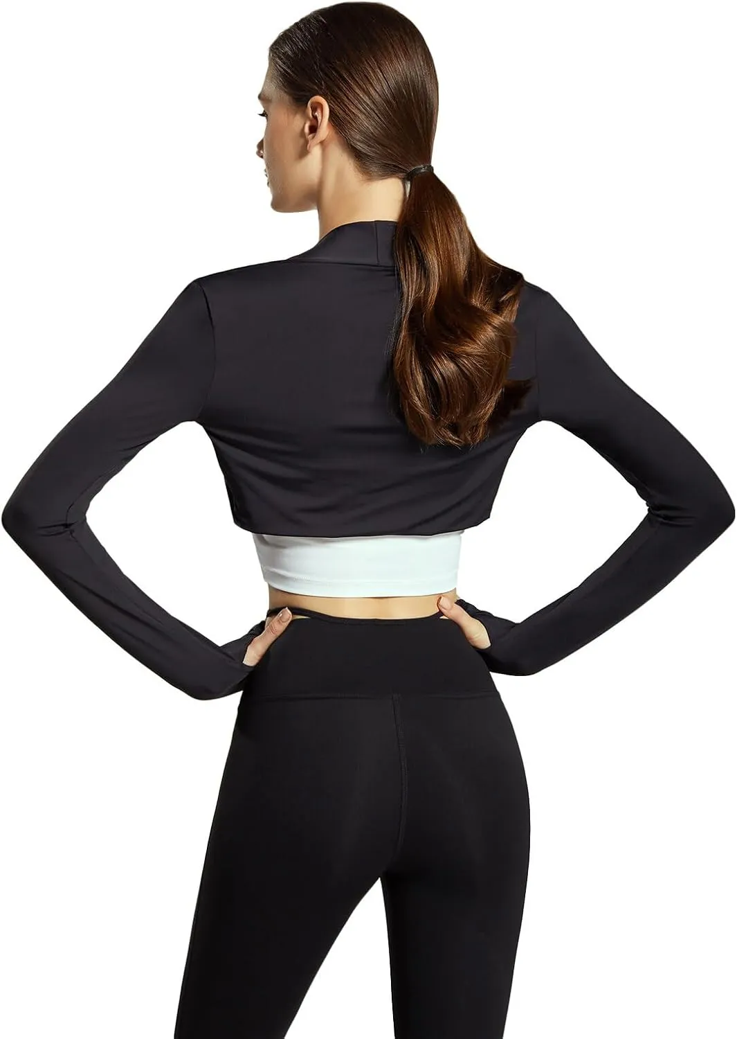 Shawl Arm Sleeves for Women Sun Protection Athletic Shrug Long Sleeve Crop Tops Yoga Sports Bolero