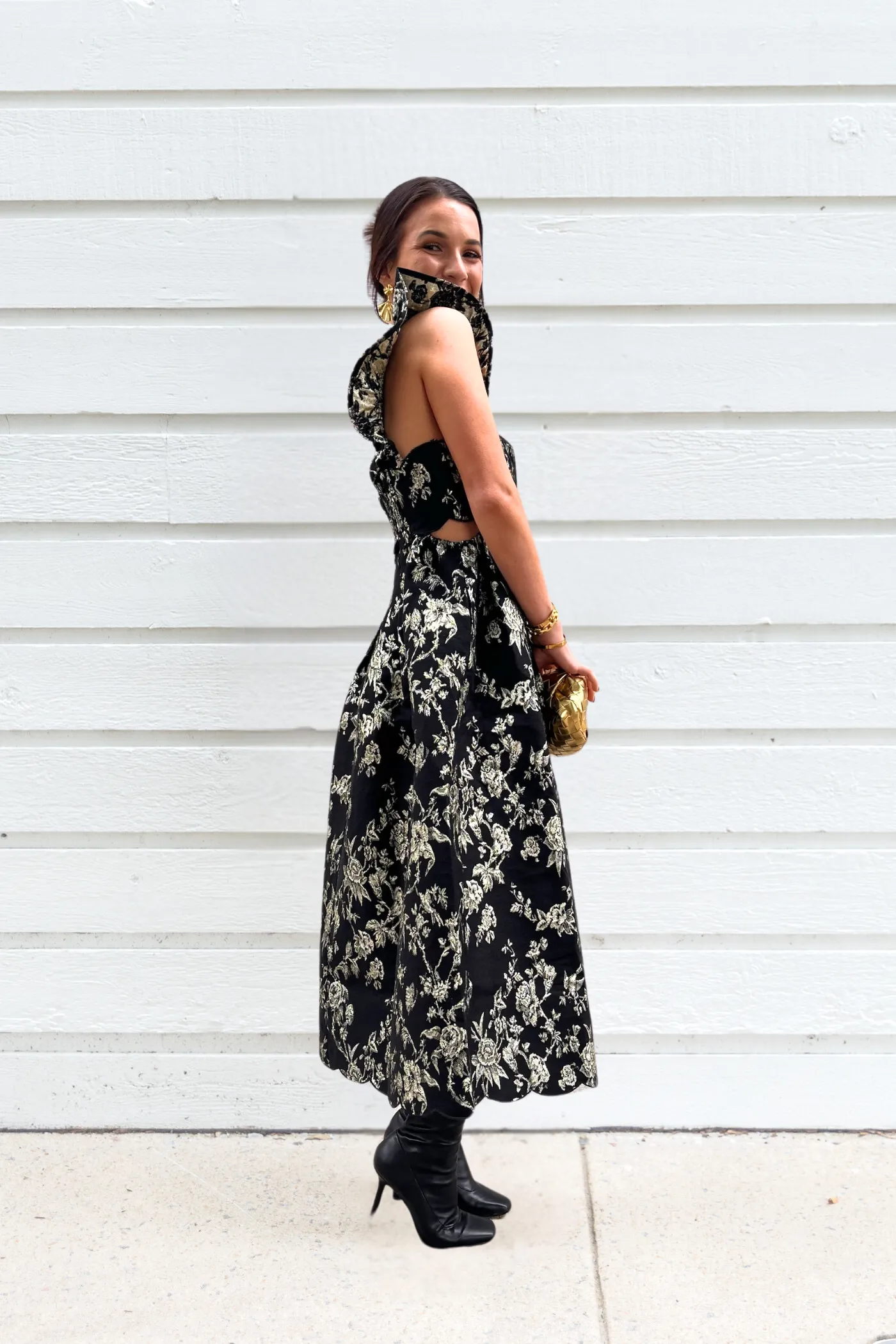 MARLEY MIDI DRESS Style Option Sharp Finish