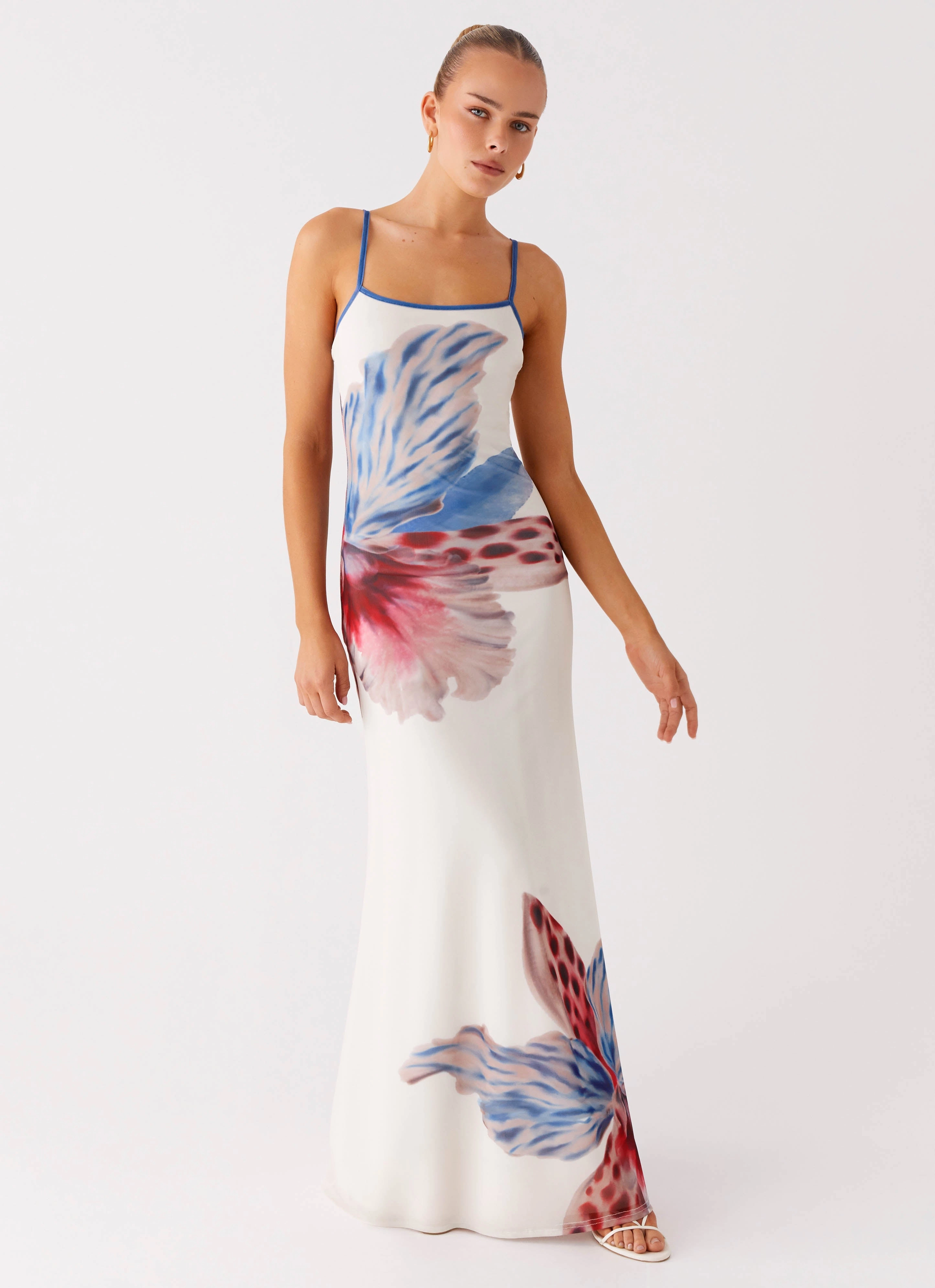 TearResistantFabric Everett Maxi Dress - White Sea Bloom