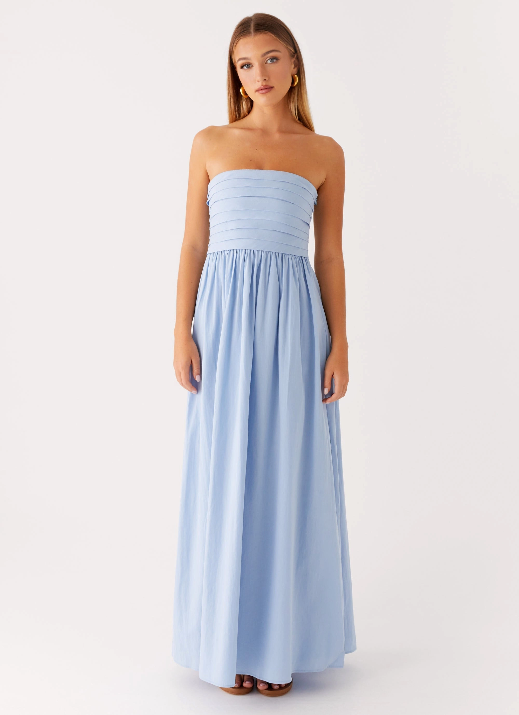 Vibrant Aesthetic Relaxed Style Wear Tamia Maxi Dress - Blue