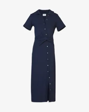 Short Sleeve Ellicot Dress Evening Elegance Short Sleeve Ellicot Dress High Hemline Chilly Day Comfort